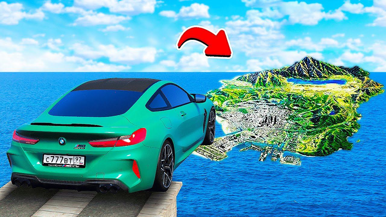 ПЕРЕПРЫГНУЛ ВСЮ КАРТУ на ТУРБО БМВ М8 в ГТА 5 МОДЫ - ЭКСПЕРИМЕНТЫ в GTA 5 MODS