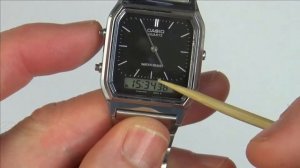 How To Set the Time on a Casio AQ-230 Watch (5154)
