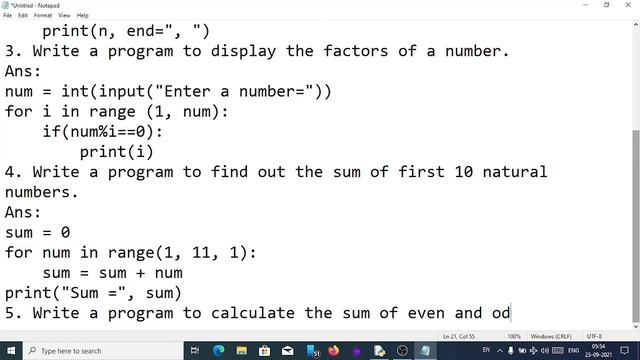 Python practical Programs - Class 8 Computer Science Part 2
