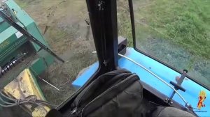 Прессование сена на МТЗ 82.1 с пресс-подборщиком ПРФ-110 (вне очереди)