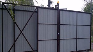 как сделать раздвижные ворота своими руками фото