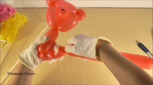МИШКА ИЗ ШАРИКА-КОЛБАСКИ на палочке на День рождения Balloon Bear DIY TUTORIAL