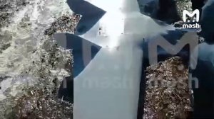 Видео с места падения беспилотника в Одоевском районе Тульской области