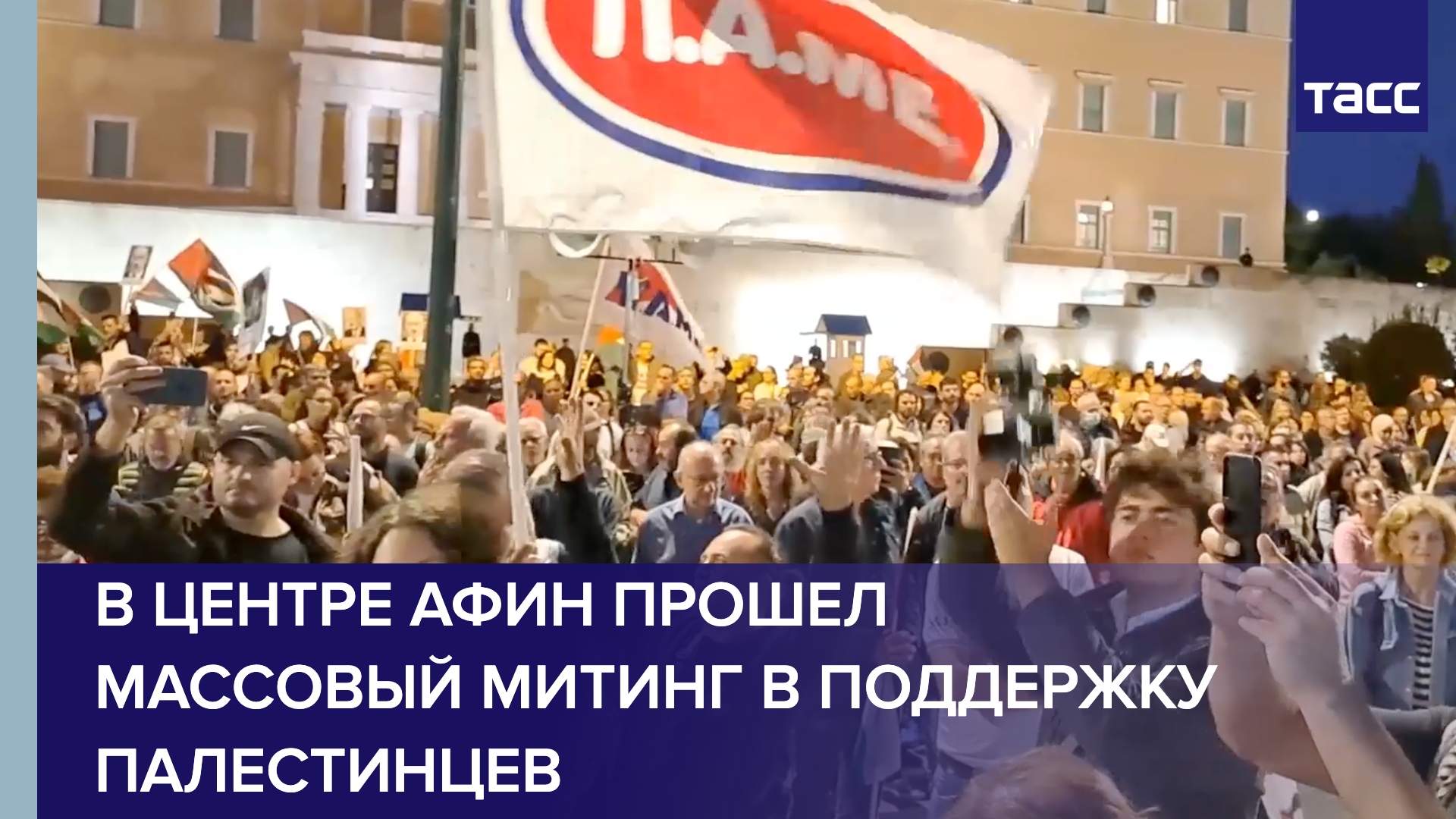 В центре Афин прошел массовый митинг в поддержку палестинцев #shorts