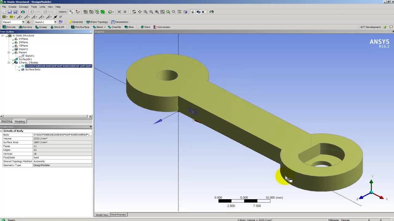 Моделирование тензодатчика в Ansys Mechanical