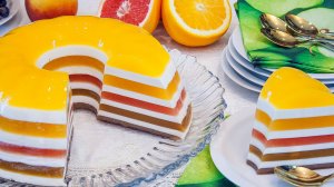 Сливочно-желейный торт на фруктовых соках без выпечки