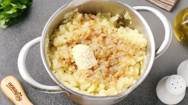 Вареники с жареным луком