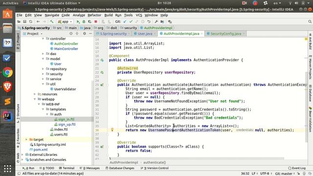 Веб-разработка на Java. Spring Security. Часть 1. смотреть онлайн