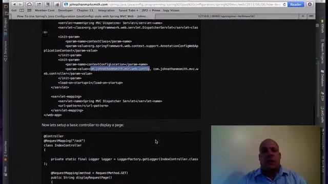 How To Use Spring's Java Configuration style with Spring MVC Web by Johnathan Mark Smith смотреть онлайн