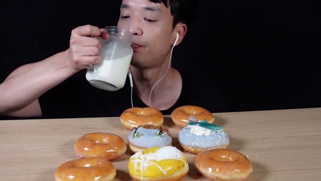 크리스핏 도넛 디저트 먹방 ASMR MUKBANG DONUTS & DESSERT ドーナツ デザート 食べ部屋