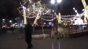 Ростов-на-Дону. Вечерний Новогодний Центр города.