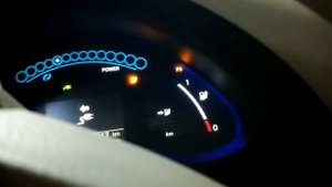 Ниссан Лиф(Nissan Leaf) расход по счетчику эл.энергии с таймером климата.
