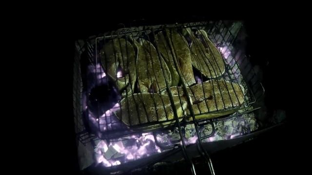 КЕТА на УГЛЯХ. Рецепт рыбы на мангале. Рыба на углях. Кета. Шашлык из рыбы.
