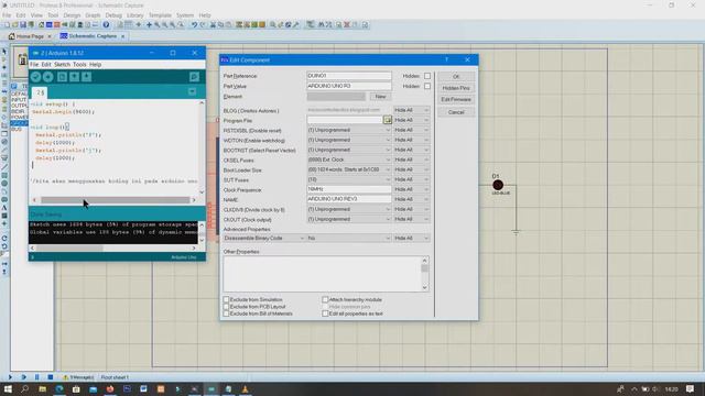 Serial Comunication Proteus 8 (Arduino Uno and Arduino Mini) смотреть онлайн
