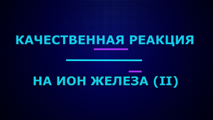 Качественные реакции на ион железа (II).