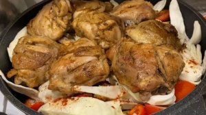 Жаркое с курицей из бедра без хребта
