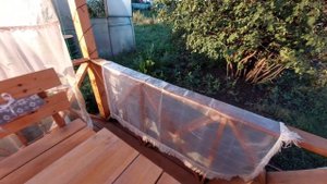 ОБЗОР ШТОР/ЗАНАВЕСОК СШИТЫХ ИЗ ЛОСКУТКОВ ТЮЛИ ДЛЯ ПЕРГОЛЫ-БЕСЕДКИ