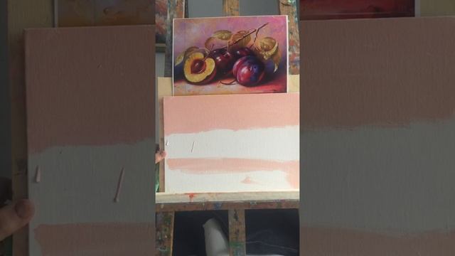 Мастер класс по живописи. Рисуем Вишни / Смотреть 1 урок / смотреть онлайн