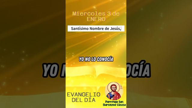 #EvangelioDiario 🔺 Miercoles 3 de Enero del 2024.  ~ Santísimo Nombre de Jesús,