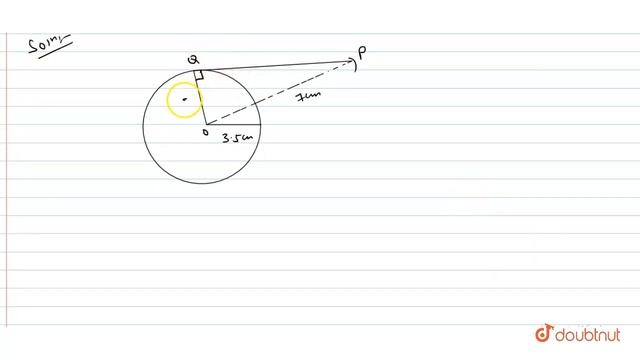 Draw a circle of radius 3.5 cm . Take a point P outside the circle at a distance of 7 cm смотреть онлайн