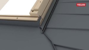 Монтаж оклада мансардного окна Velux ESR для плоской кровли