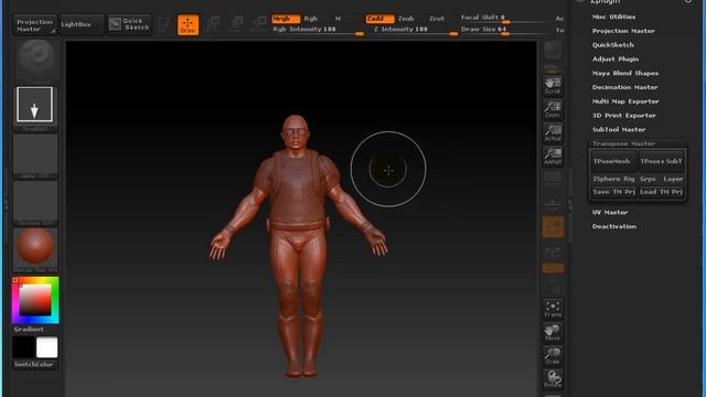 ZBrush. Урок №7. Плагин Transpose Master. (Рафаэль Кусаматов)