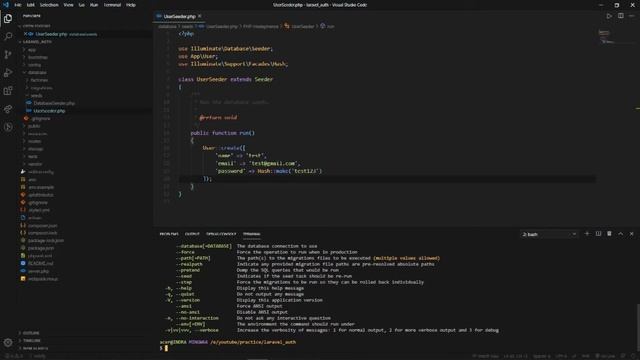 Laravel Tutorial : Part 5 (Seeder/Seeding) смотреть онлайн