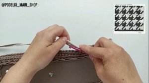 Вязание крючком. Узор Гусиные лапки Шанель, подробный мастер класс