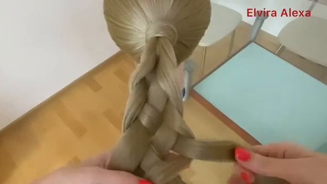 Как заплести косу из пяти прядей, ПОДРОБНОЕ видео. Французская коса смотреть онлайн