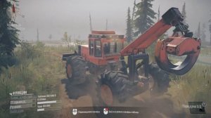 Едем в лес по бревна на Американском лесовозе WESTERN STAR. В игре Spin tires Mudrunner.