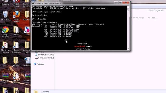Convert a wav file to AD4 format file using Command Prompt- www.buildcircuit.com смотреть онлайн
