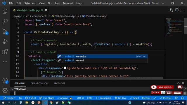 #4 Validate Email Input with React Hook Form v7 - React Micro Project for Beginners