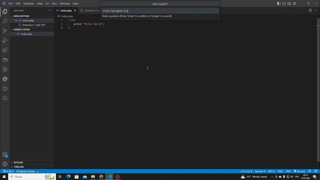 Установка ChatGPT на VS code. Подключение Code GPT в VScode смотреть онлайн