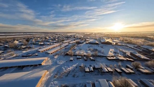 г. Красавино. Съёмка с квадрокоптера. Зима.