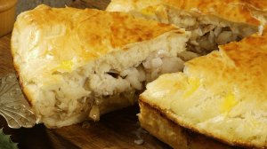 Постный пирог с рыбой и капустой в духовке.