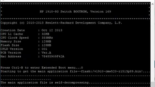 HP 1910-8G Swtich Booting смотреть онлайн