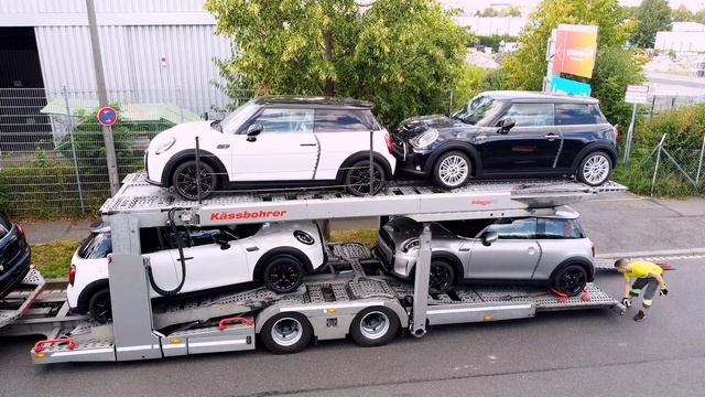 Перевозка 8 автомобилей Мини Купер 2023 в автосалоны 1часть - Perevozka 8 Mini Сooper 2023