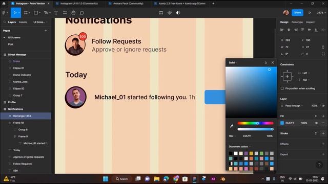 Applying Neu-brutalism To Instagram With Figma | Part-3 смотреть онлайн