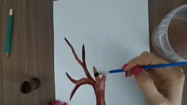 Рисование "Весеннее дерево" в средней группе 19.05.2020