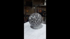 Шар декоративный. Изготовлено по технологии Оселкового мрамора (Scagliola).