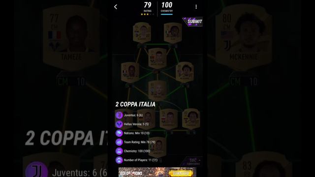 Madfut 23 Marco Tardelli SBC Solution 11-2 Coppa Italia