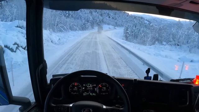 POV Driving Scania S540 - Hardangervidda Norway Road E134 смотреть онлайн