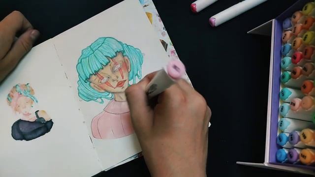 УЧУСЬ РИСОВАТЬ ЛИЦА | маркеры arrtx (⁄ ⁄•⁄ω⁄•⁄ ⁄) смотреть онлайн