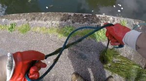 Cleaning out the canal by magnet fishing