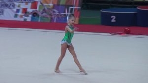 Агафонова Ника, 2004, булавы. Первенство Москвы, январь, 2015.