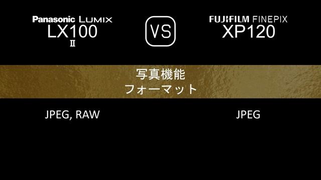 Panasonic Lumix LX100 II と Fujifilm FINEPIX XP120 の仕様比較 смотреть онлайн
