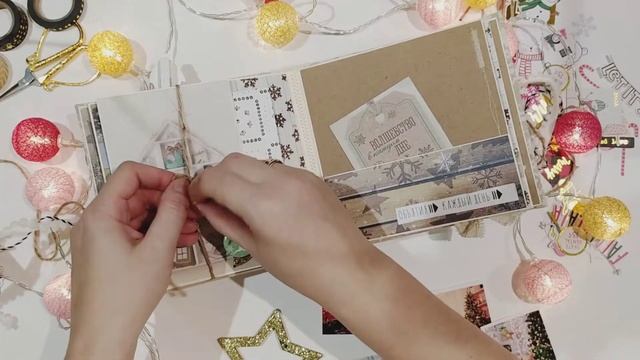 зимний мини альбом /скрапбукинг / обзор альбома /scrap / scrapbooking смотреть онлайн