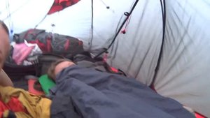 Шторм, палатка, Иссык-Куль / Storm on Issyk-Kul lake