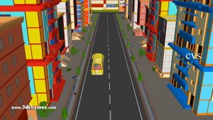 Wheels on the Bus Go Round And Round - 3D Animation Nursery Rhymes & Songs for Children