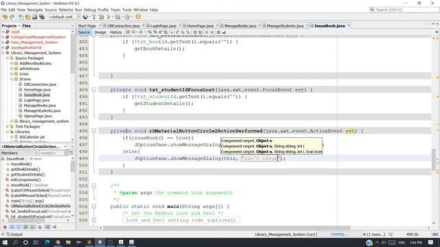 JAVA-Library Management System in java Part -10| Issue Book - 2| JAVA and MYSQL |Complete Project |
